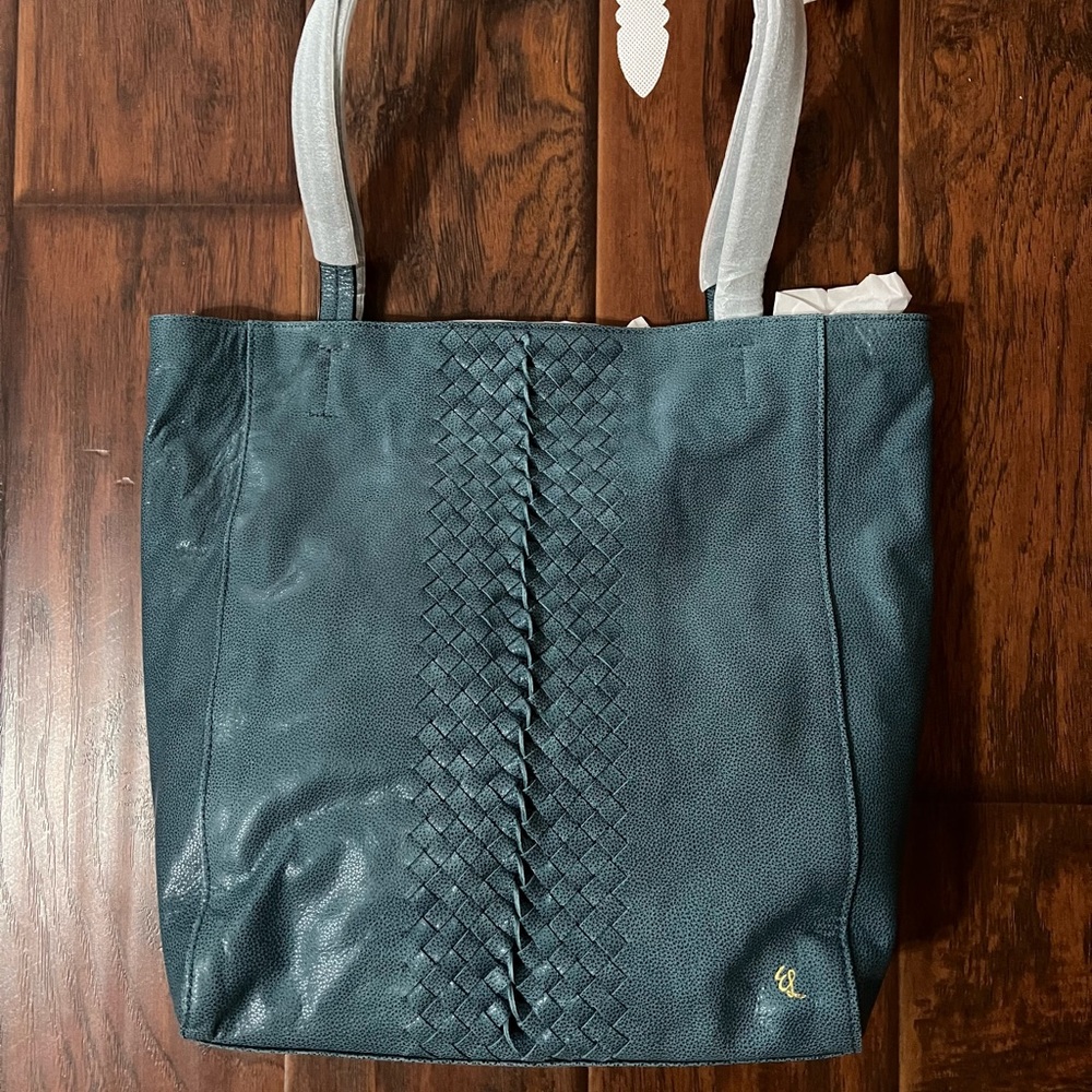 Elliott Lucca teal genuine leather bag